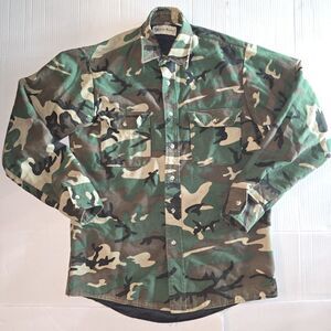 Vintage GANDER MOUNTAIN M Tall Heavy Hunting Canvas Camo Pockets USA Made